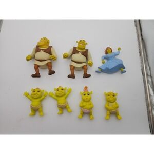 Lot Of 7 Shrek The Third McDonald's Happy Meal Figure Toys 2007- 3 w/ Sound